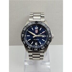 Mens Luminox Pacific Diver 48mm Blue Dial Steel Watch Sapphire Swiss New Battery
